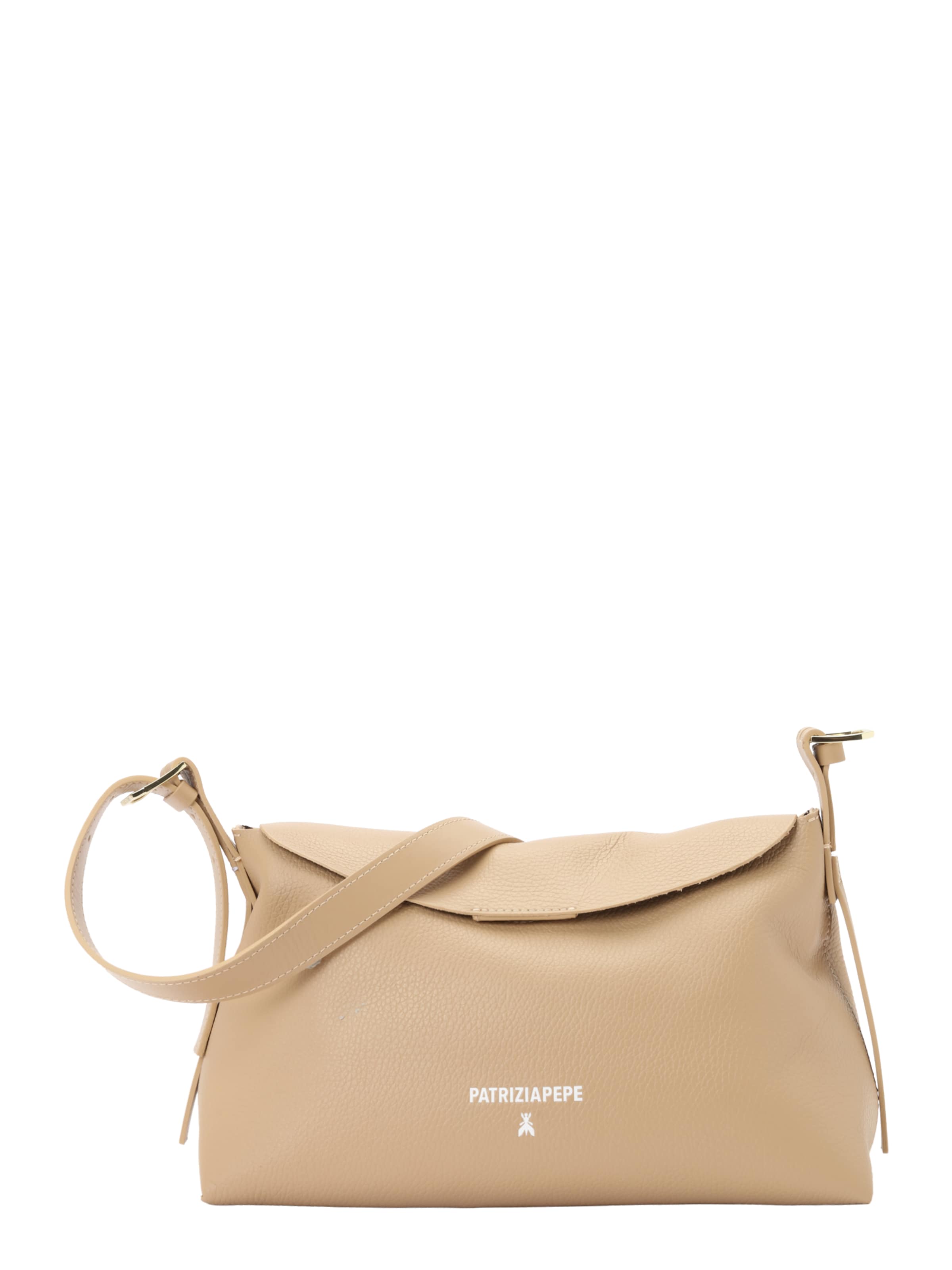 PATRIZIA PEPE - Mala de ombro em bege: frente