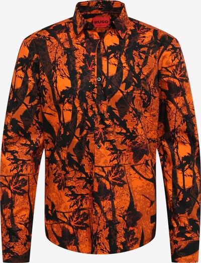 Marškiniai 'Ermo' iš HUGO, spalva – tamsiai oranžinė / juoda, Prekių apžvalga