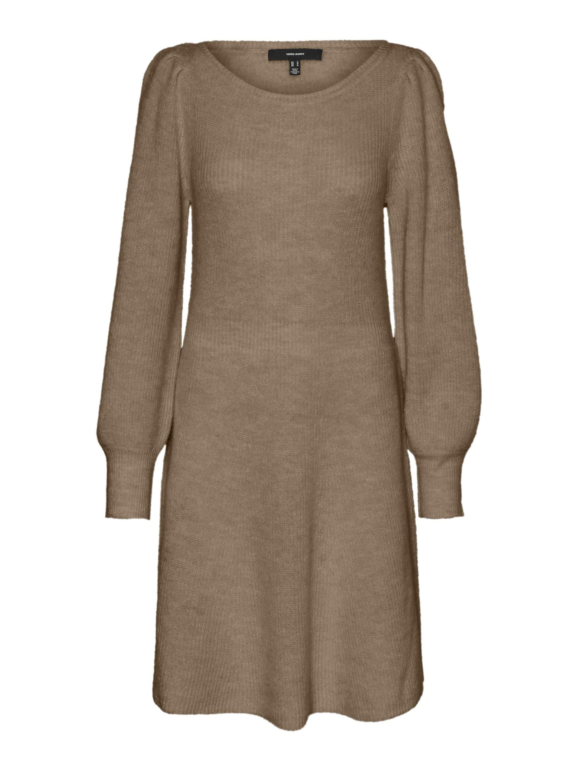 VERO MODA - Vestido de punto en beige: frente
