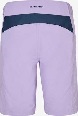 ZIENER Regular Workout Pants 'NASITA' in Purple