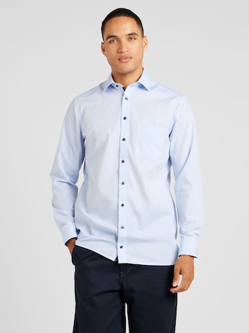 Coupe regular Chemise business OLYMP en bleu : devant