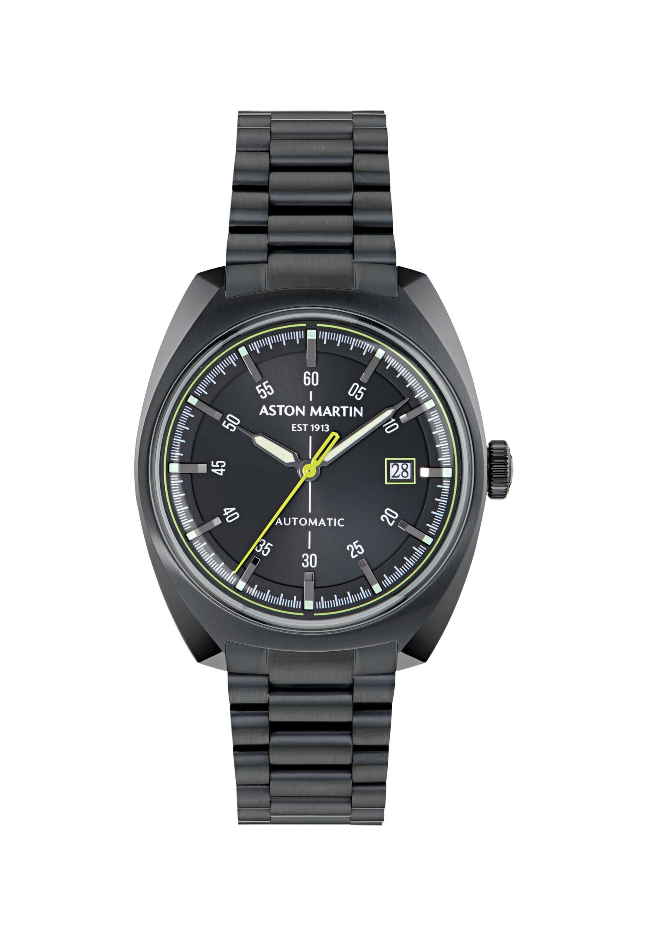 Aston Martin Analog Watch ' TS2 ' in Black: front