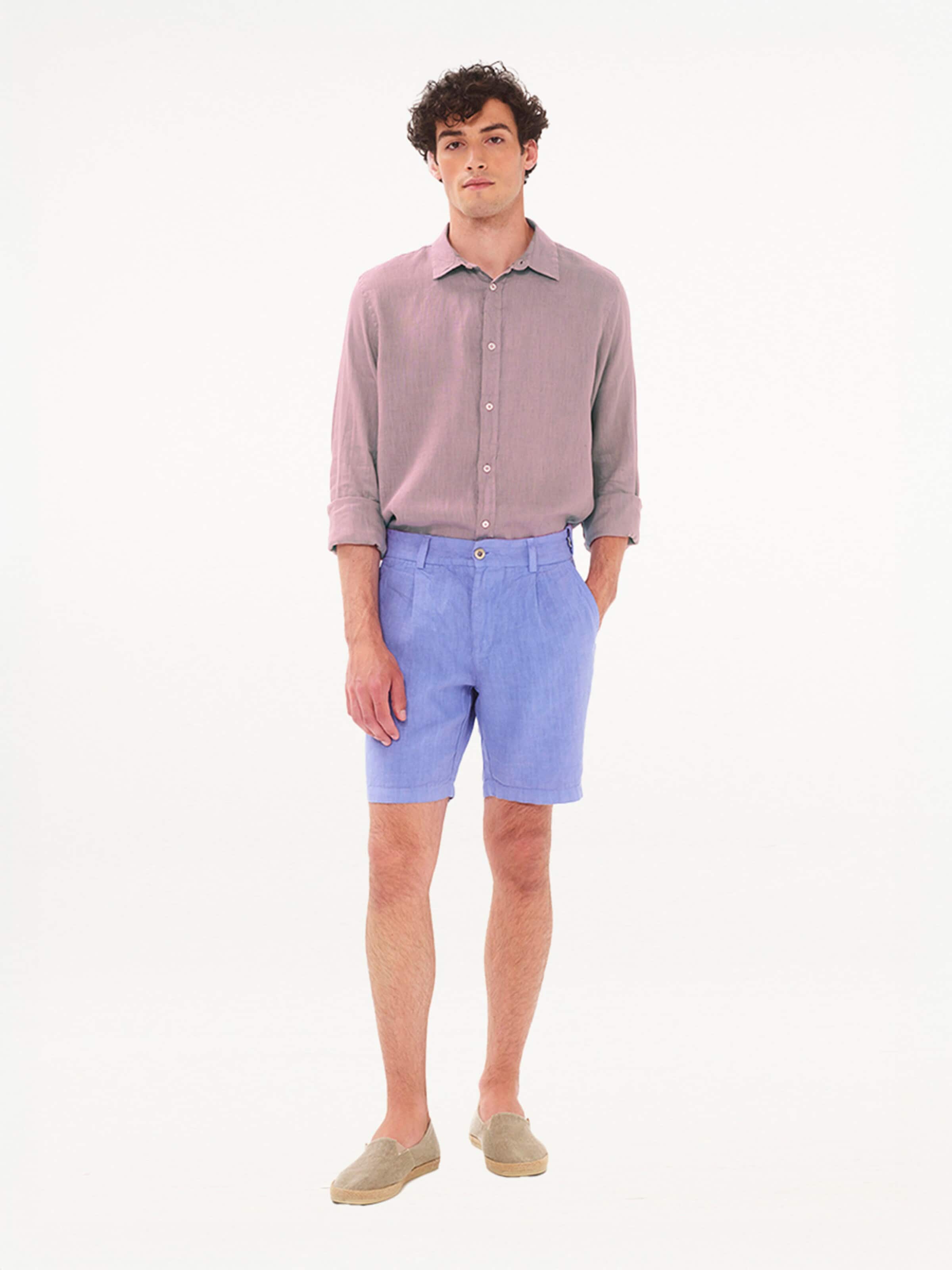 Haris Cotton Regular Trousers 'Haris' in Blue: front