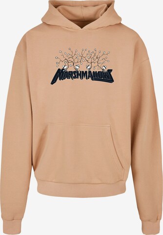 Merchcode Sweatshirt 'Peanuts - Marshmallows' in Beige: predná strana