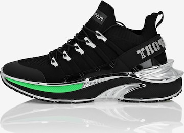 Sneaker bassa 'Chrome Surfer' di Plein Sport in nero: frontale