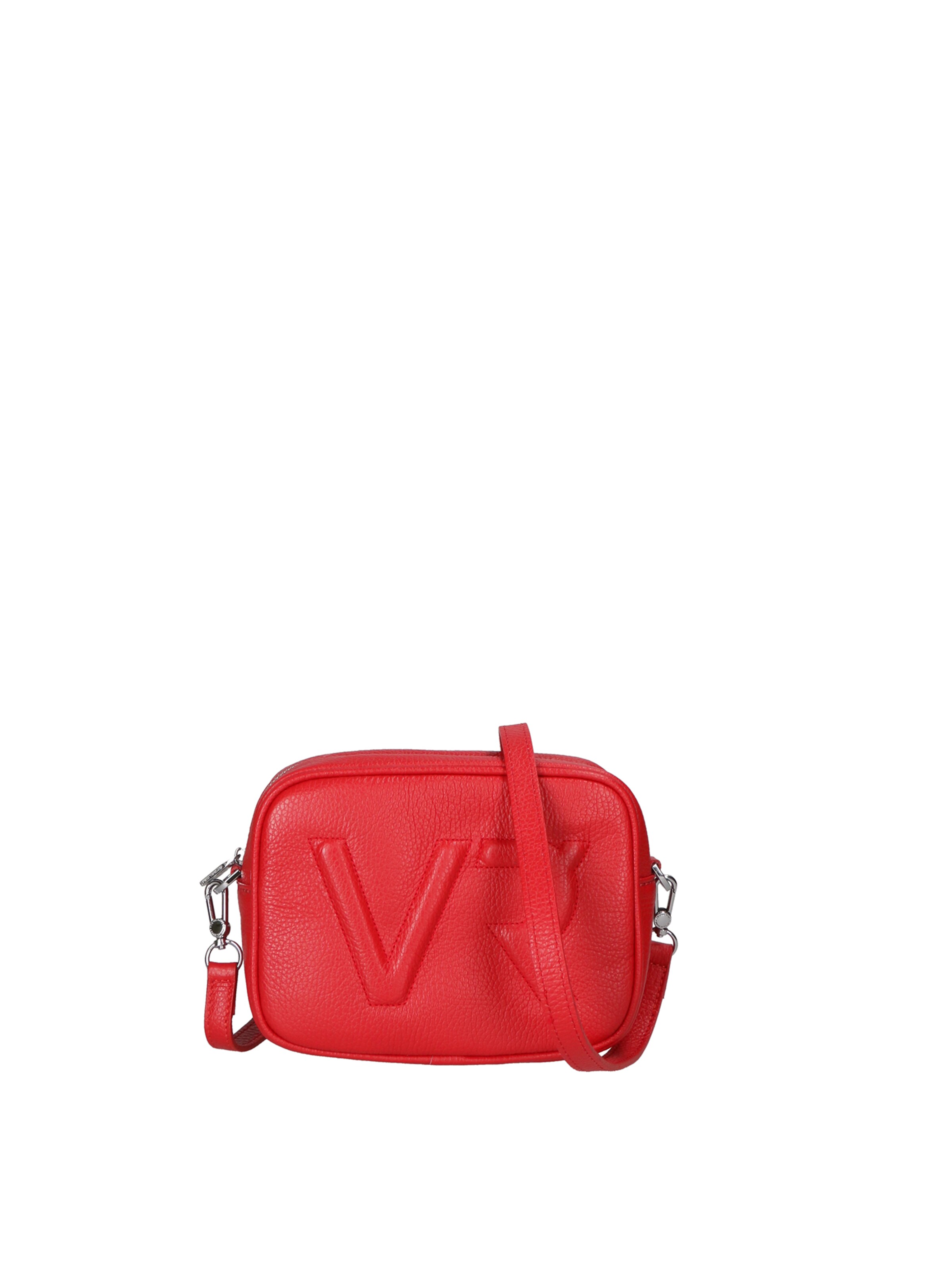 Borsa a tracolla 'Borsa a Tracolla Donna Pelle Virginia Rhinè Zip' di Virginia Rhinè in rosso: frontale