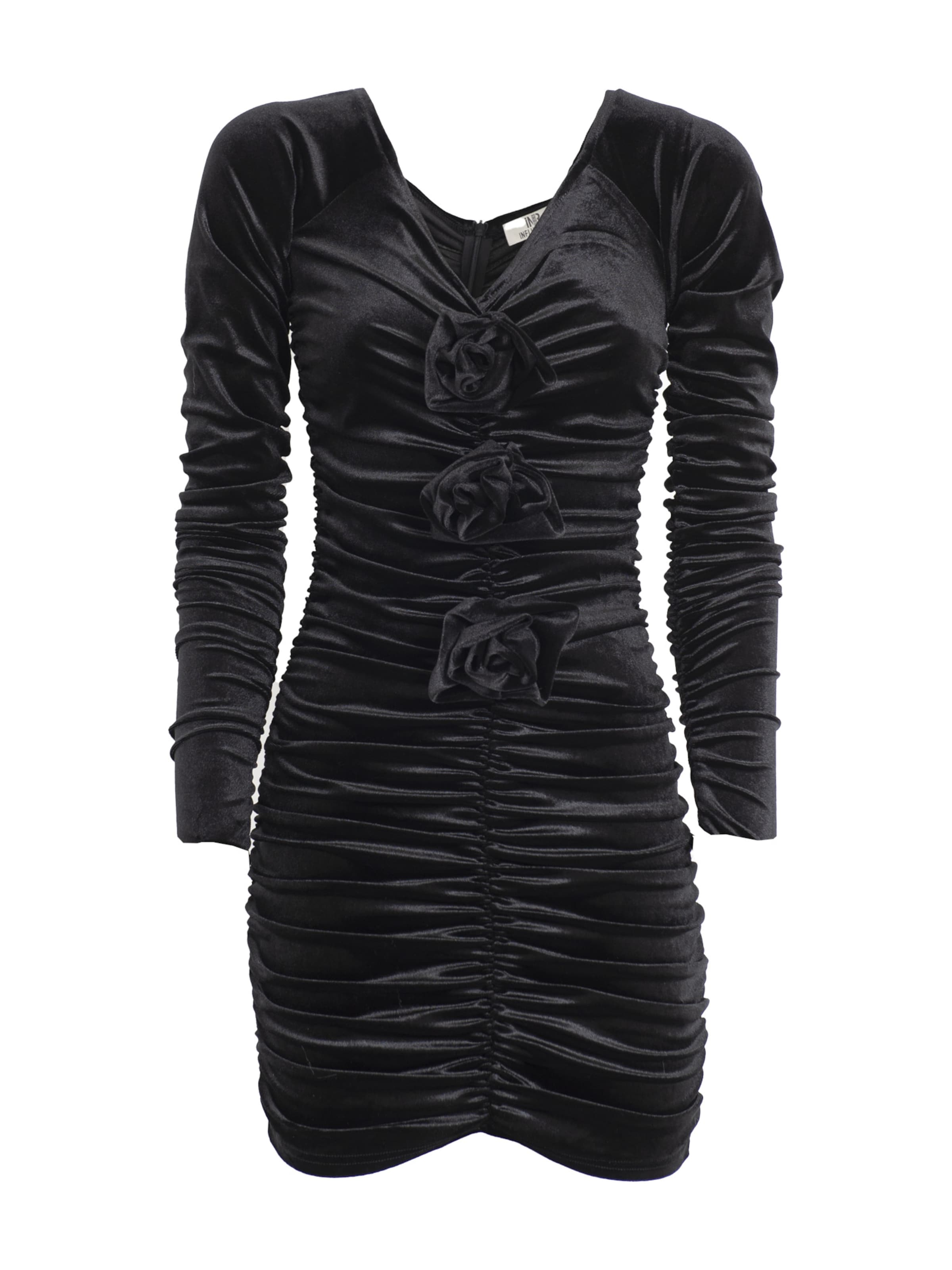 Rochie 'Velvet' Influencer pe negru, Vizualizare produs