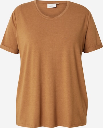 ONLY Carmakoma - Camiseta en marrón: frente