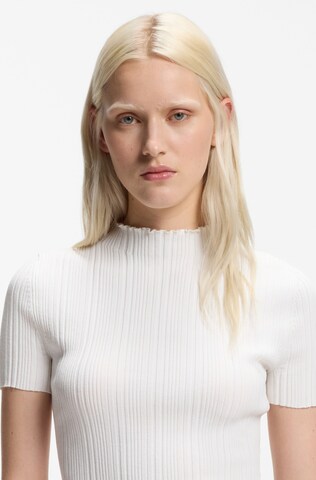 HUGO Sweater 'Sarphapilk' in White