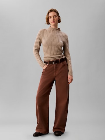 Calvin Klein Jeans Wide Leg Jeans in Braun
