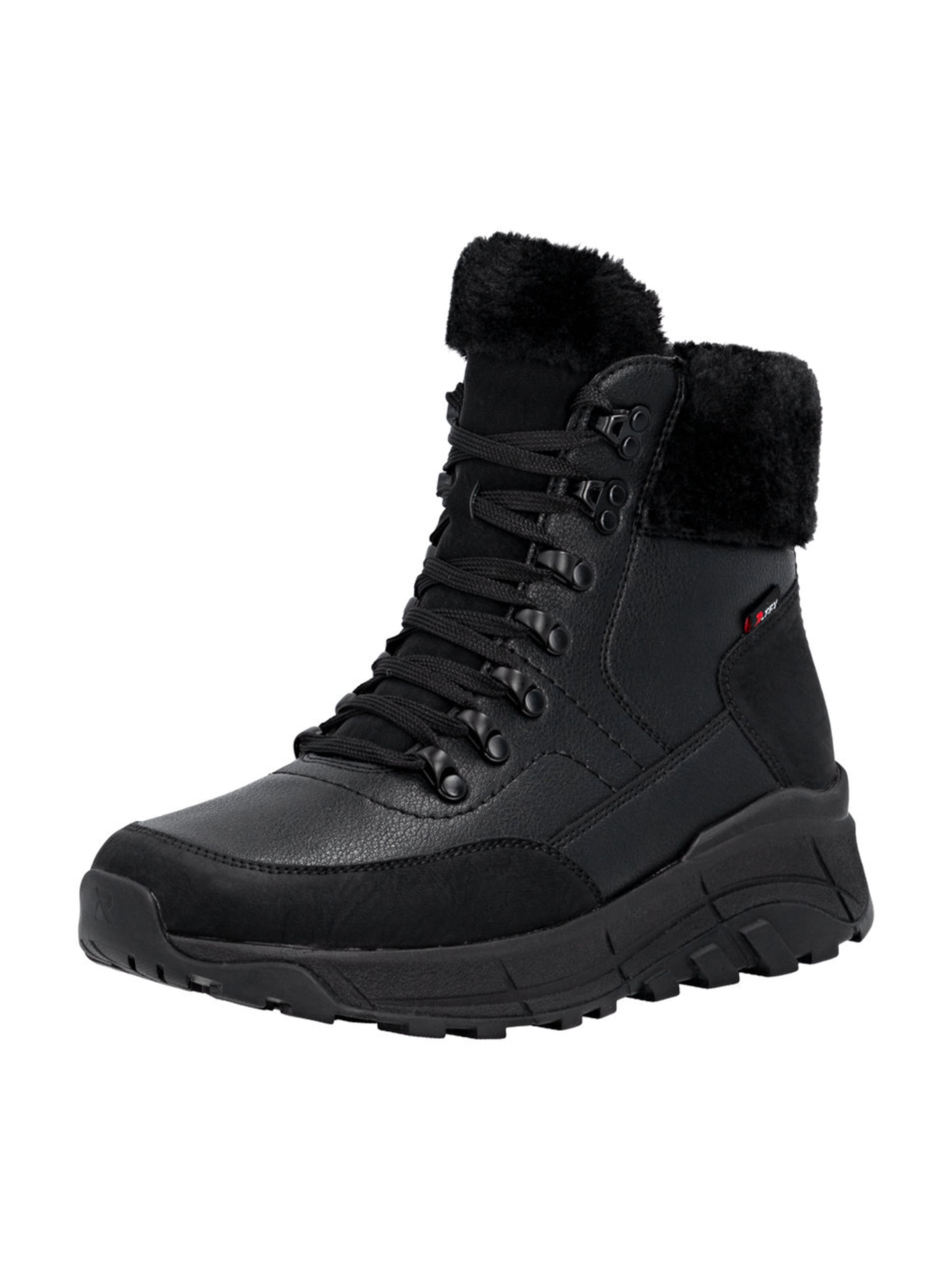 Rieker Stövlett med snörning i svart: framsida