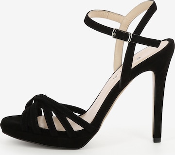 Sandales à lanières EVITA en noir : devant
