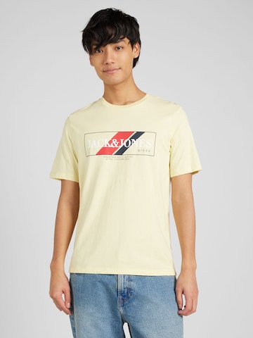 JACK & JONES - Camiseta 'LOOF' en amarillo: frente