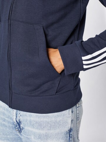 ADIDAS SPORTSWEAR Skinny Sportsweatvest 'Essentials French Terry 3-Stripes ' in Blauw
