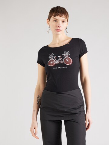 Ragwear - Camiseta 'FLLORAH' en negro: frente