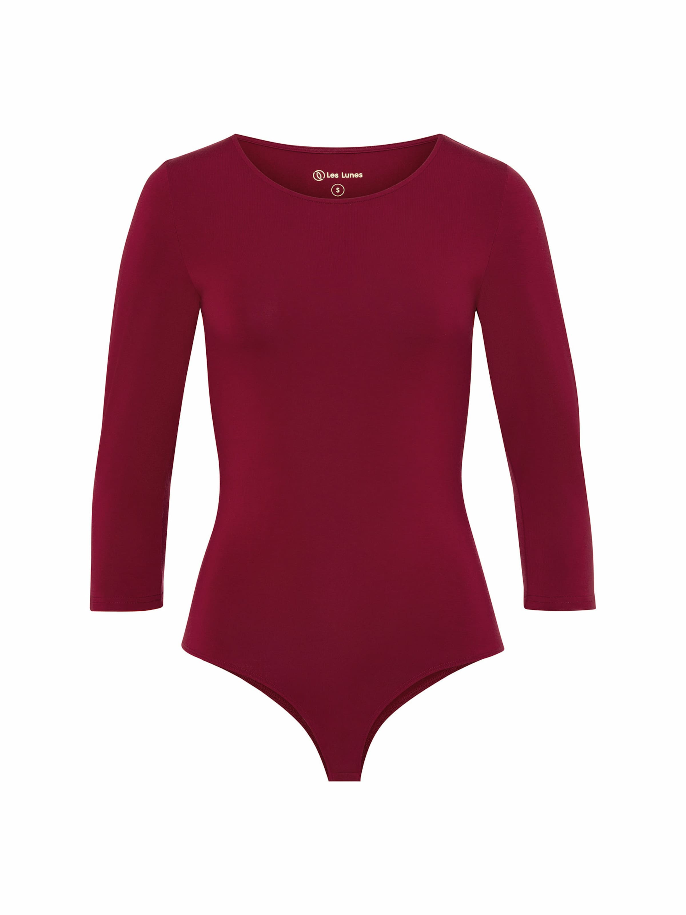 Les Lunes Shirtbody 'Alena' in Rot: Vorderseite