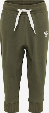 Hummel Tapered Sportbroek 'Apple' in Groen: voorkant