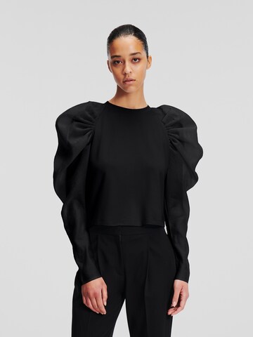 Karl Lagerfeld Blouse in Zwart: voorkant