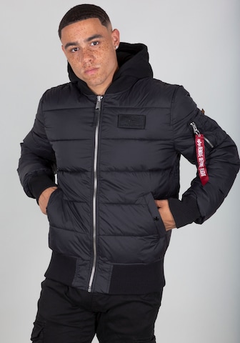 Veste mi-saison ALPHA INDUSTRIES en noir : devant