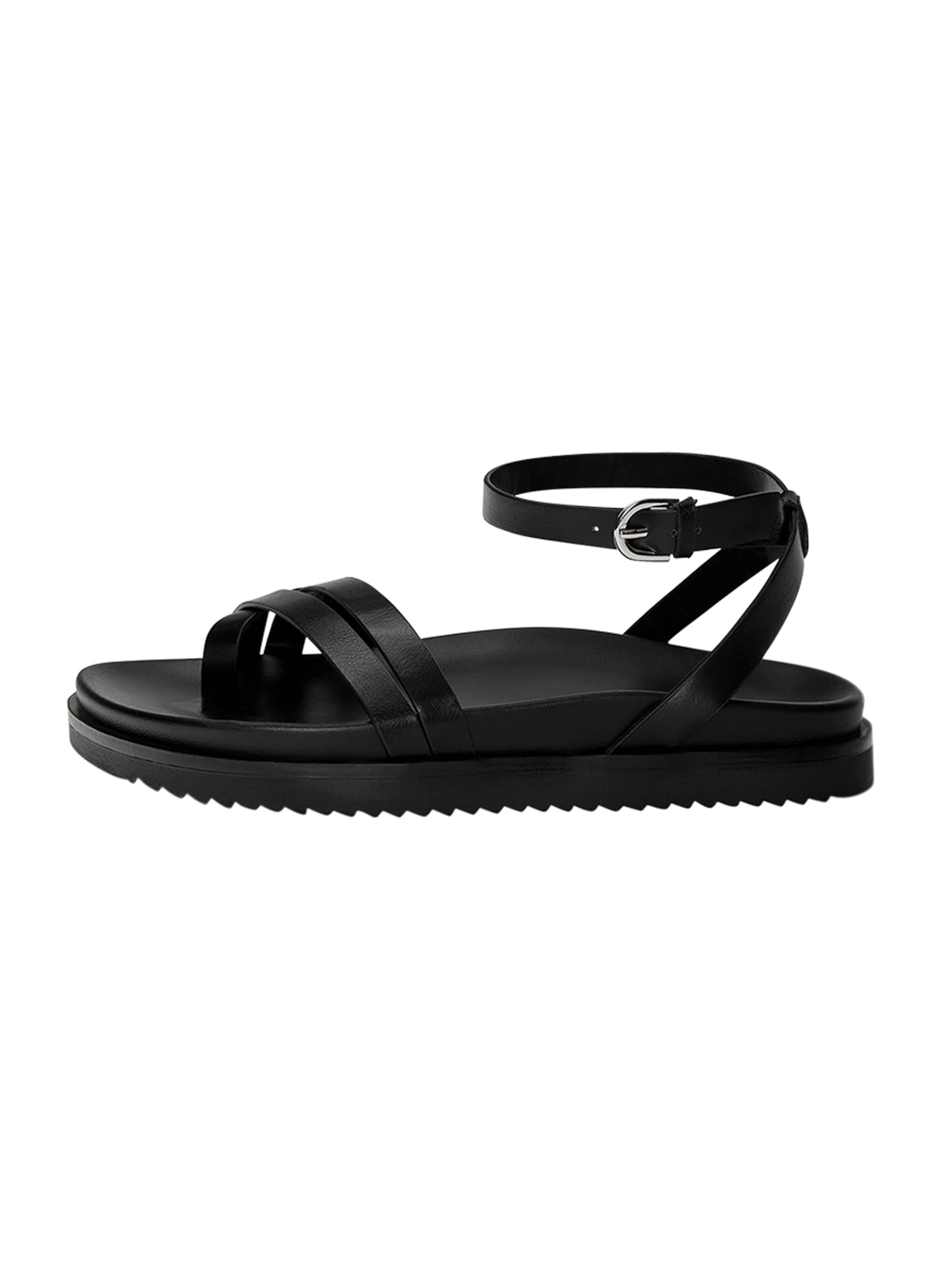 Pull&Bear Strap sandal in Black