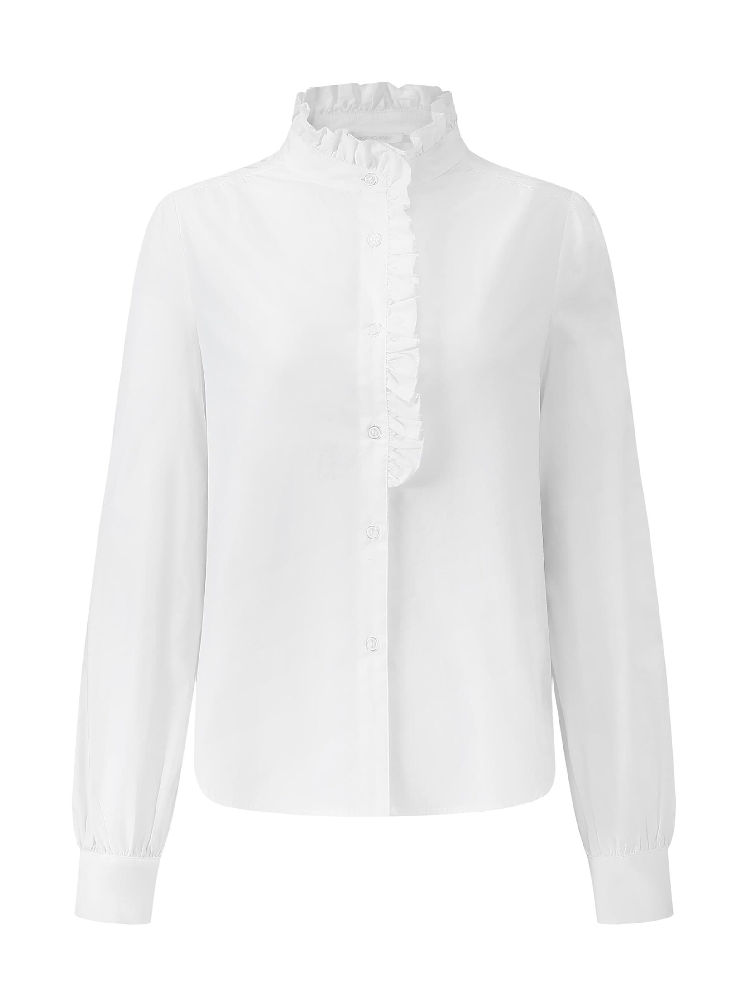 SASSYCLASSY Blouse in White: front