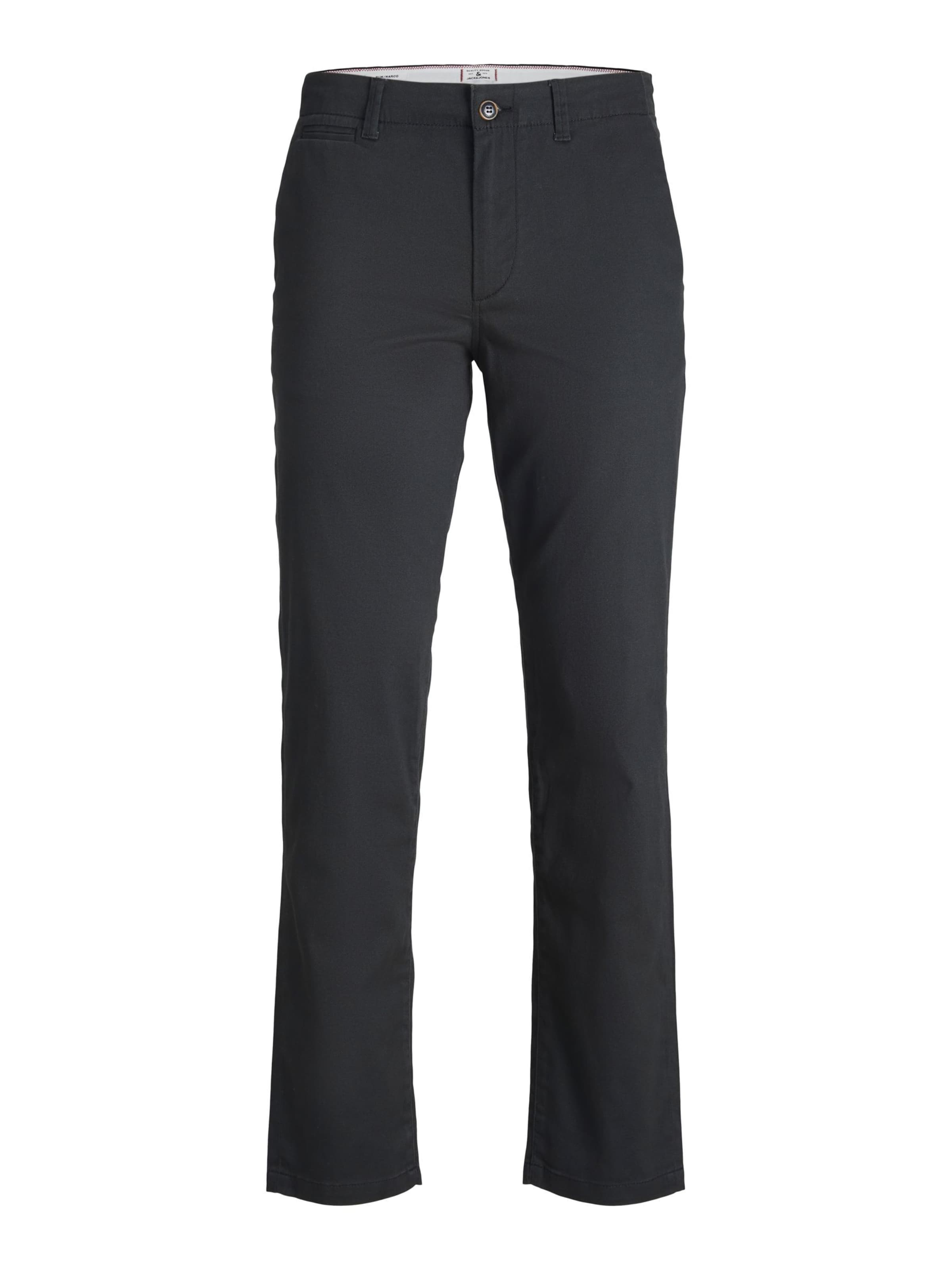 JACK & JONES Regular Chino trousers 'JWHMarco Fred' in Black: front