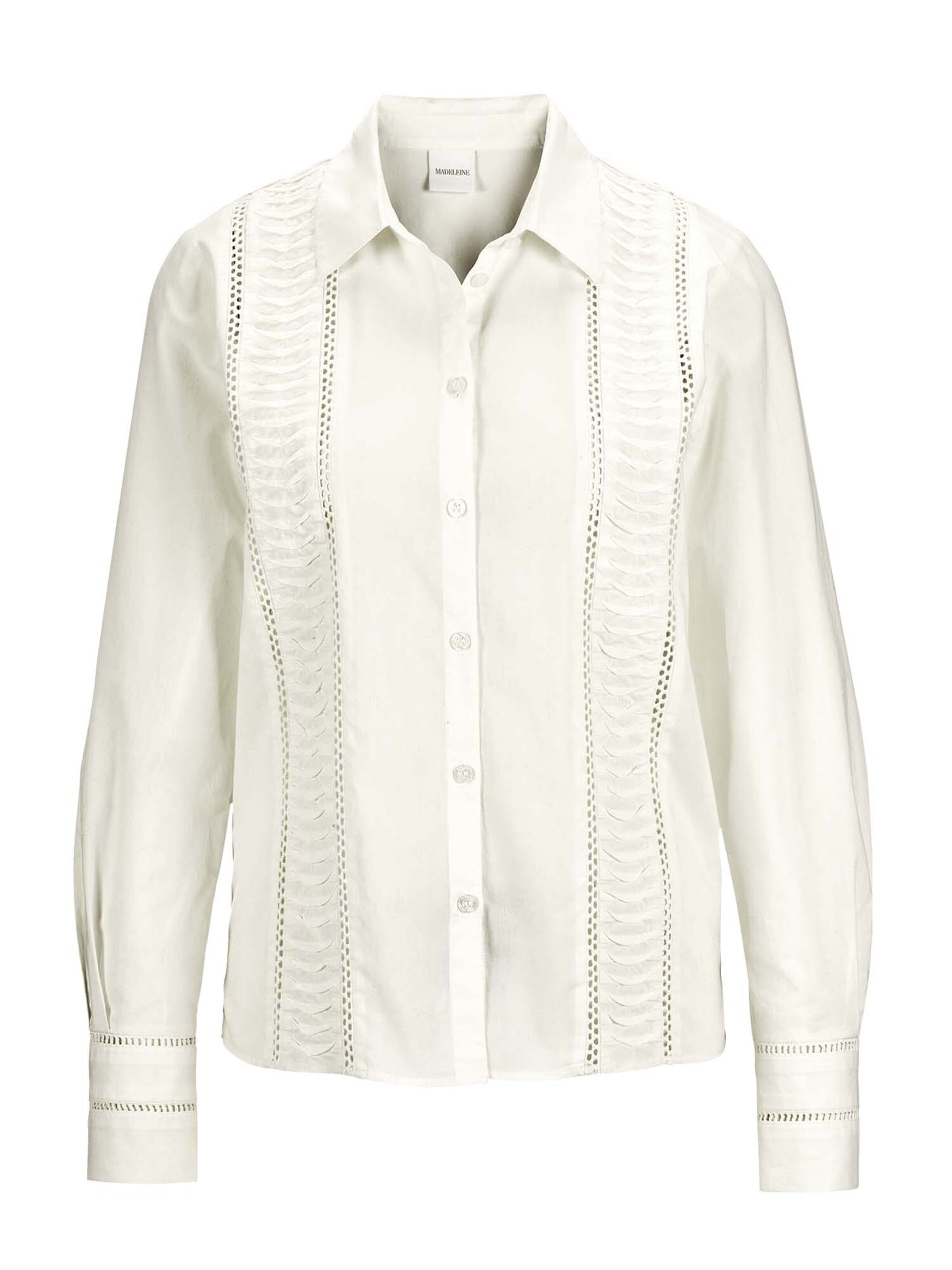 Chemisier MADELEINE en blanc : devant