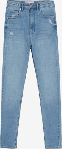 Bershka Skinny Jeans in Blue: front