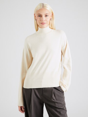 VERO MODA Sweater 'VMHAPPINESS' in Beige: front