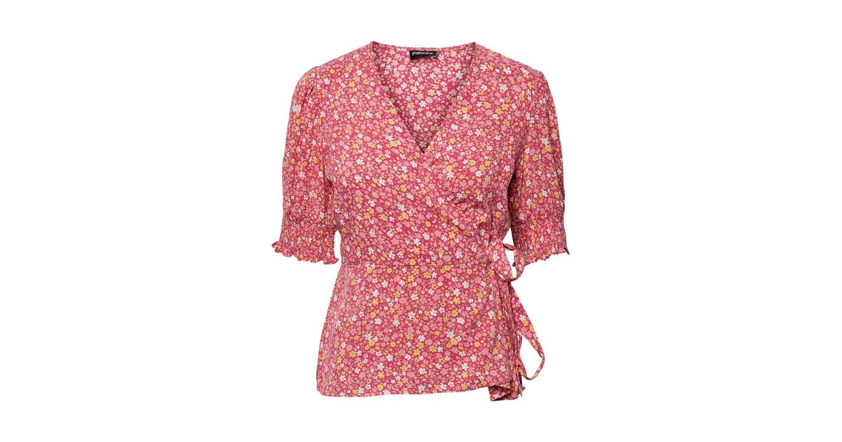 PIECES Bluse 'TALA' i Lys Rød | ABOUT YOU