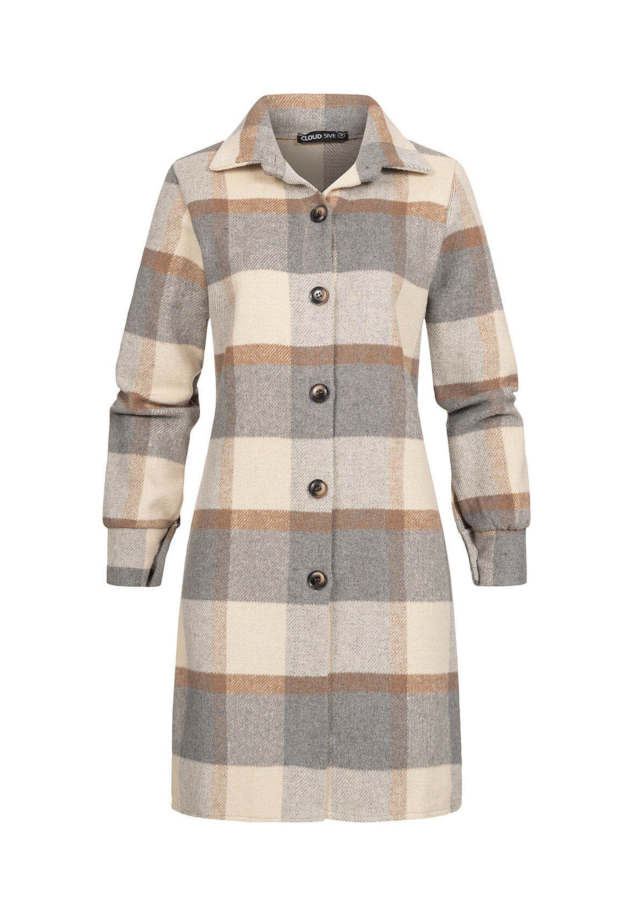 Cappotto di mezza stagione in L Cloud5ive di colore crema / beige scuro / grigio, Visualizzazione prodotti