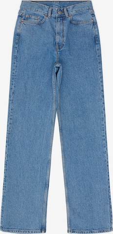Dr. Denim Jeans 'Echo High Straight' in Blauw: voorkant