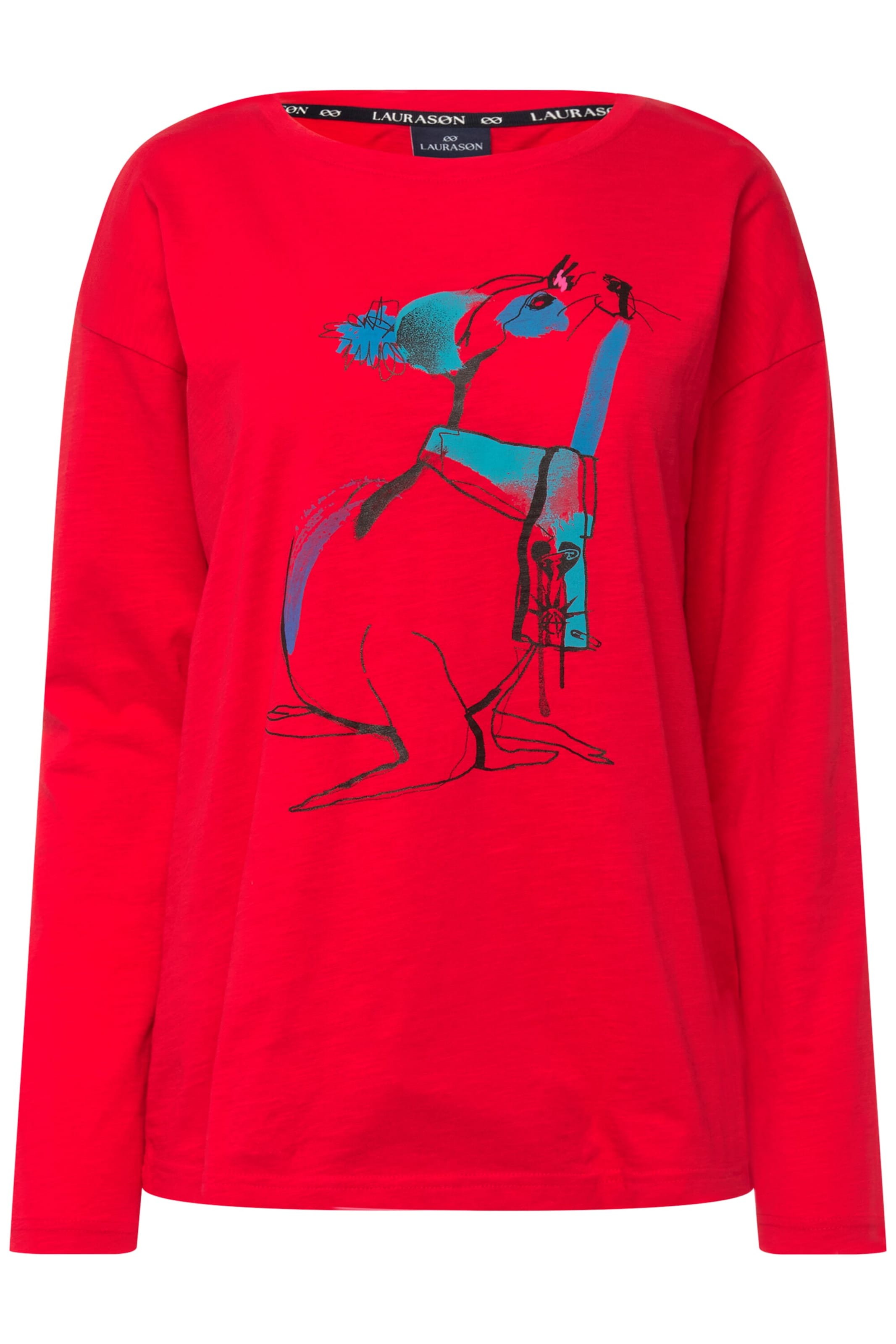 T-shirt LAURASØN en rouge : devant