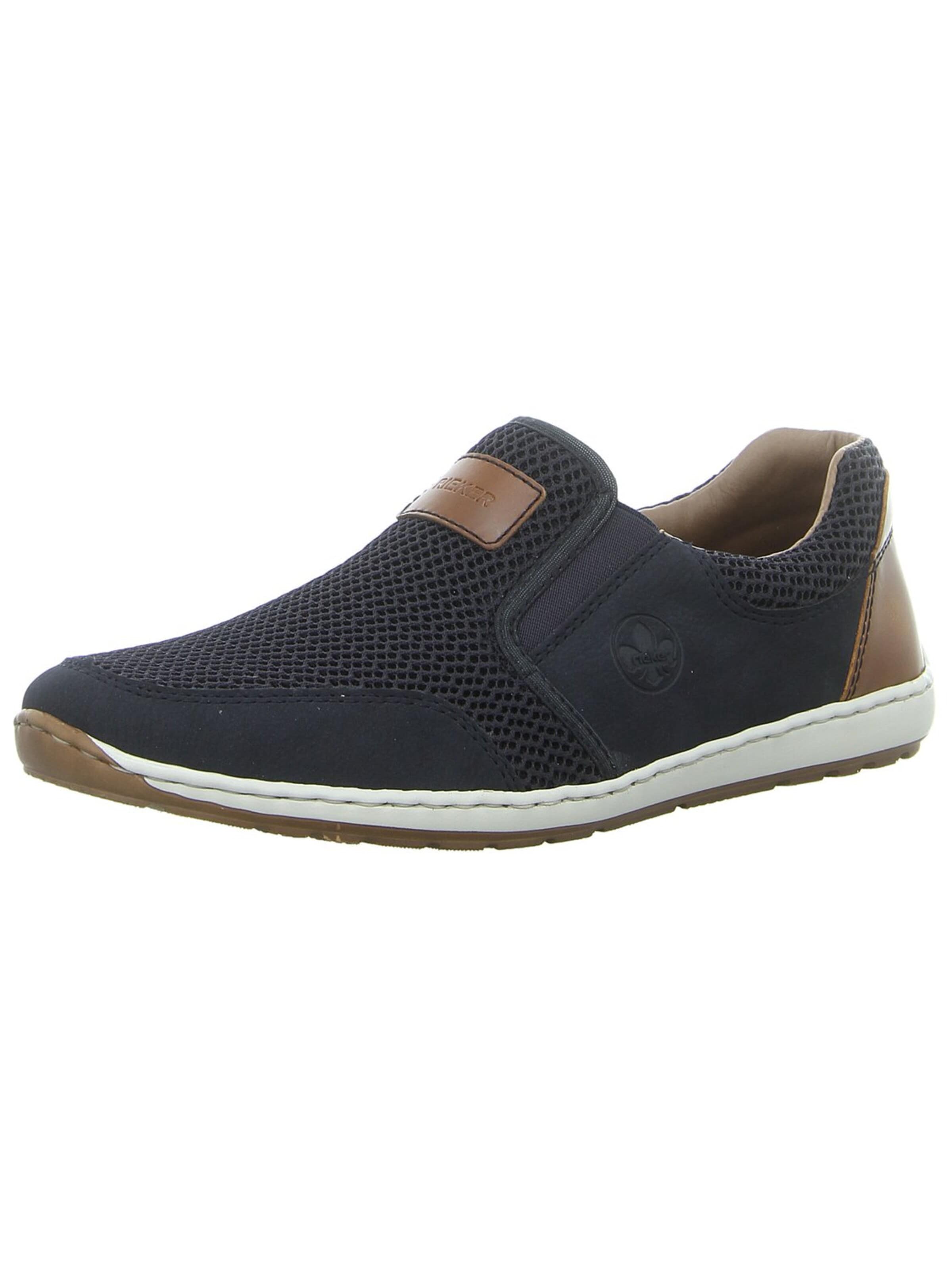 Pantoufle 'Slipper Herren 08869-14 Leder-Mix in blau' Rieker en bleu : devant