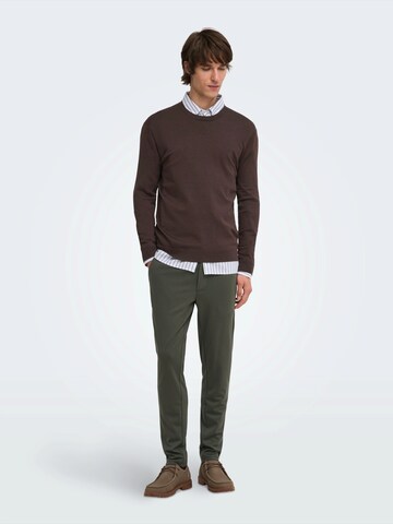 Only & Sons Slimfit Hose 'ONSMARK' in Grau