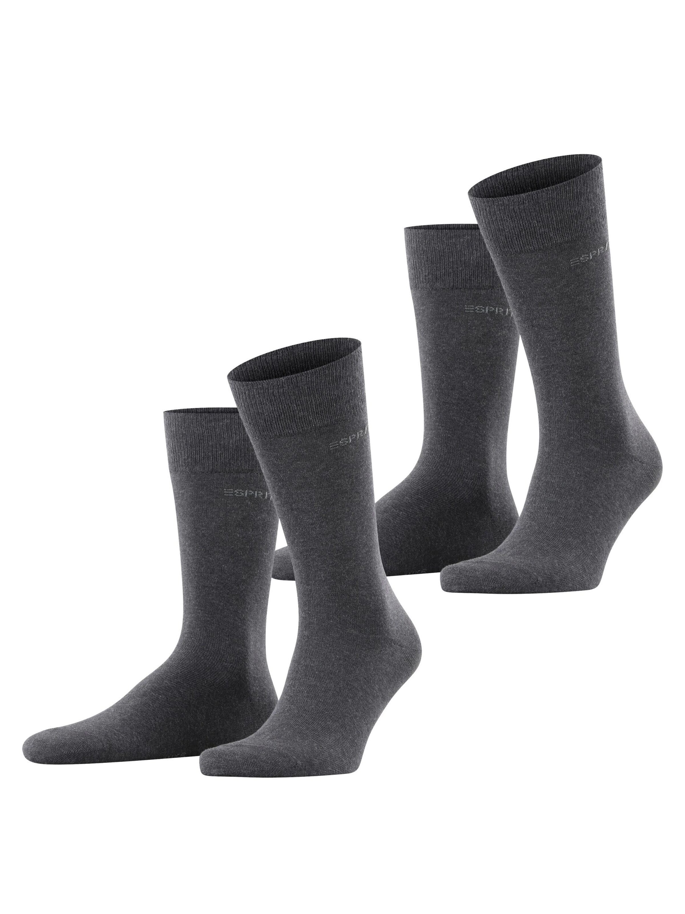ESPRIT Socken 'Basic Uni 2-Pack'‌ in Grau: Vorderseite