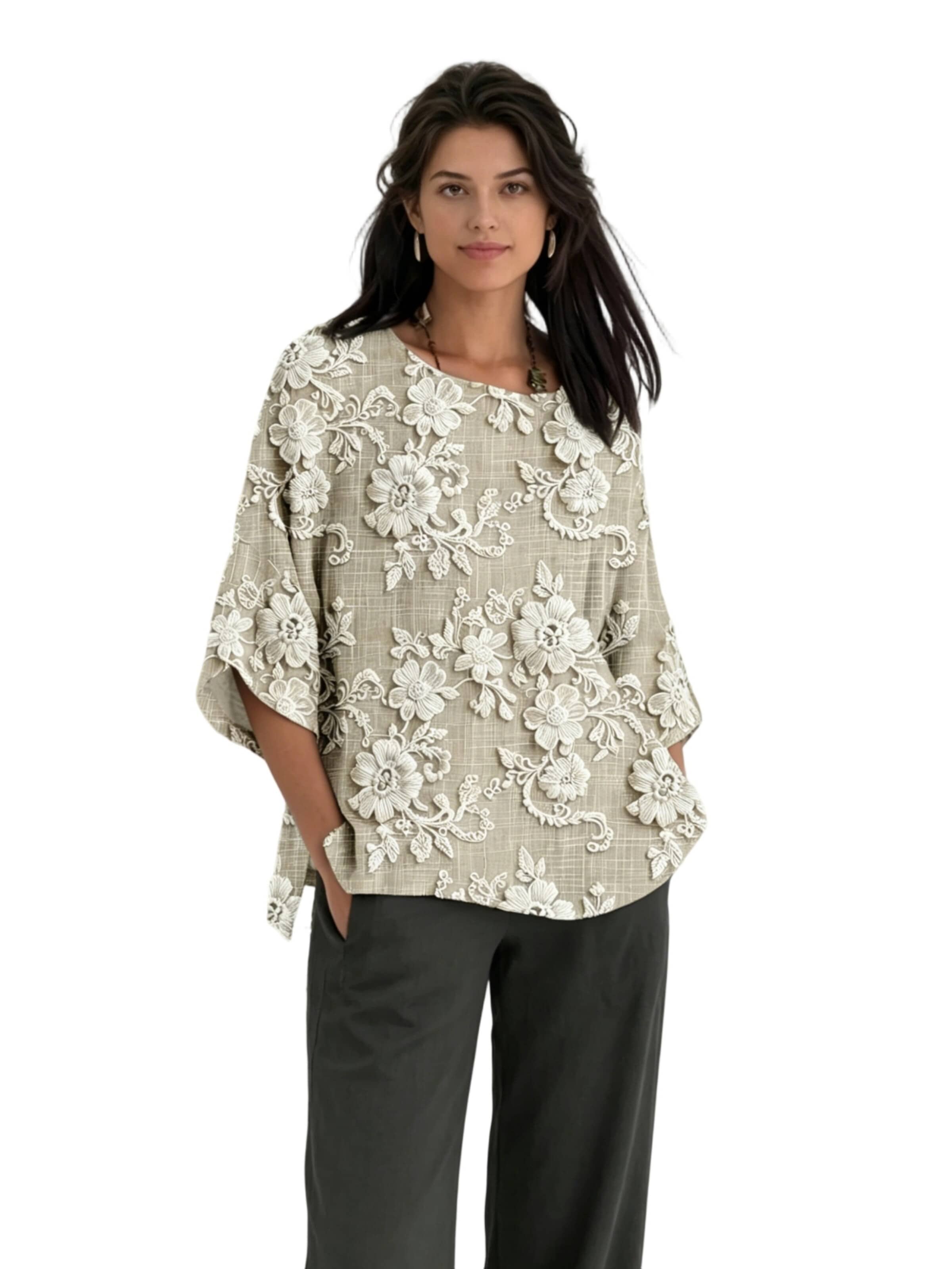 Yesfashion Bluse in Beige