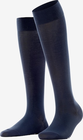 FALKE Kniestrümpfe 'Cotton Touch' in Blau: Vorderseite