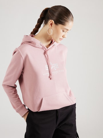 ALPHA INDUSTRIES Sweatshirt in Pink: predná strana