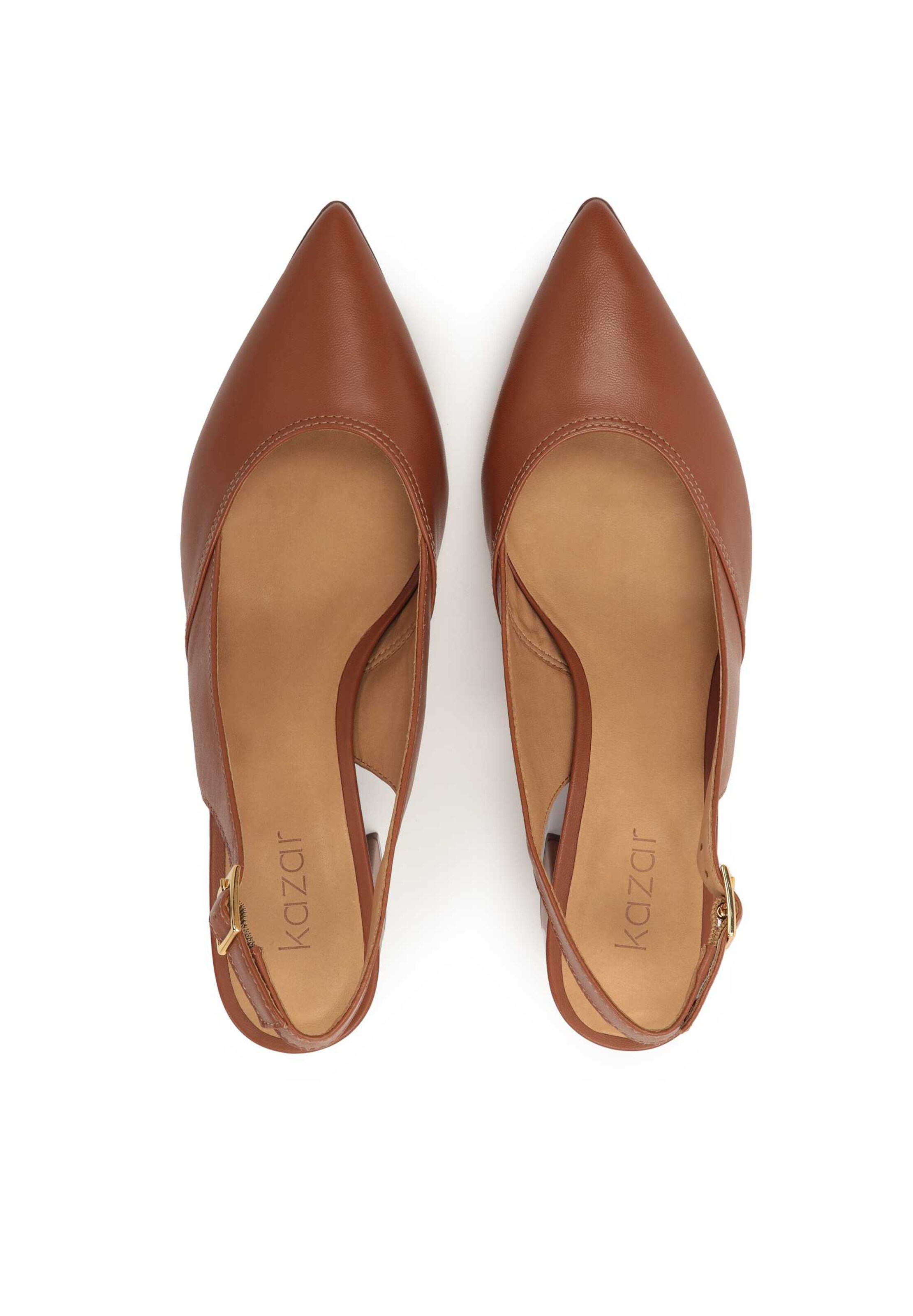 Décolleté sling di Kazar in marrone