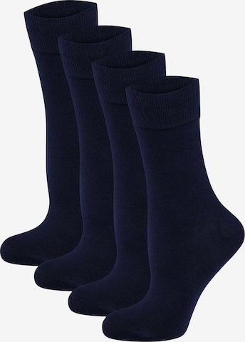 Chaussettes ' Bambus Komfortbund ' Nur Die en bleu : devant