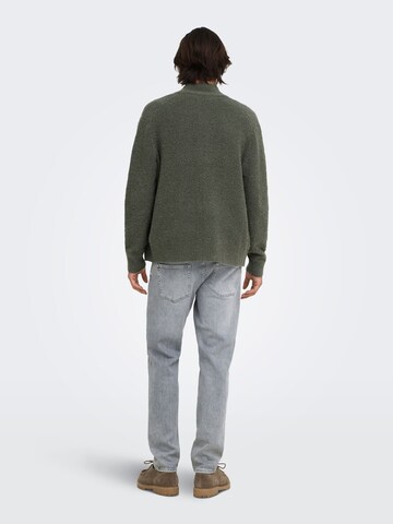 Only & Sons Strickjacke 'DALE ' in Grün