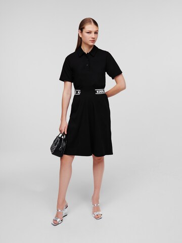 Karl Lagerfeld Košilové šaty – černá