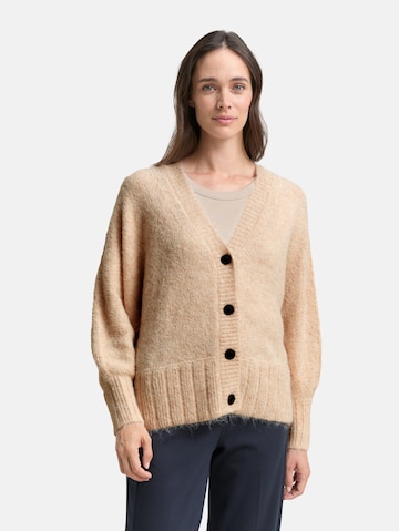 TOM TAILOR Knit Cardigan in Beige: front