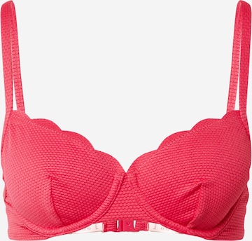 Push-up Top per bikini 'Scallop' di Hunkemöller in rosso: frontale