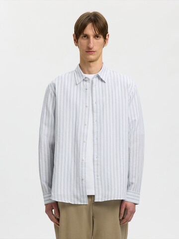 SELECTED Regular Fit Hemd 'SLHREGCLAY' in Blau: Vorderseite