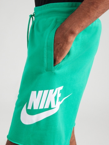 žalia Nike Sportswear Laisvas Kelnės 'CLUB ALUMNI'