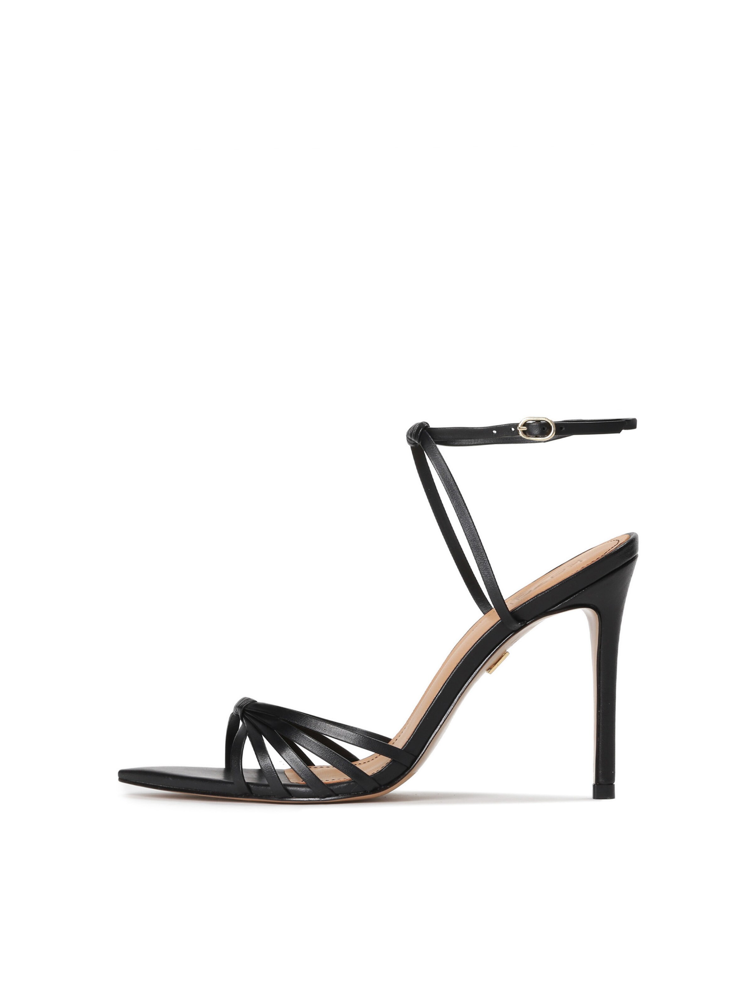 Kazar Páskové sandály – černá: přední strana