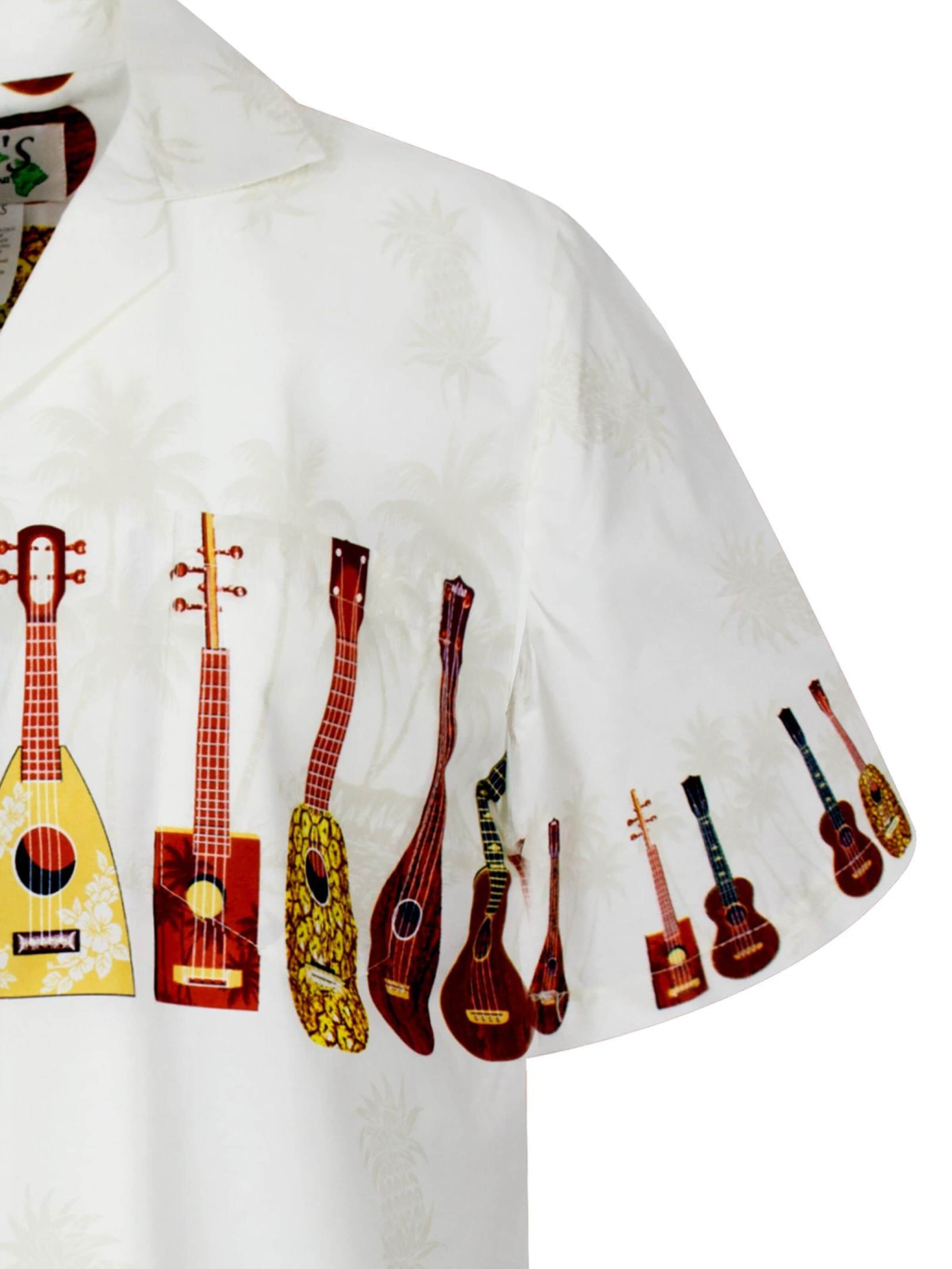 KY's Regular Fit Hemd 'Ukulele'‌‌‌‌‌‌‌‌‌ in Weiß