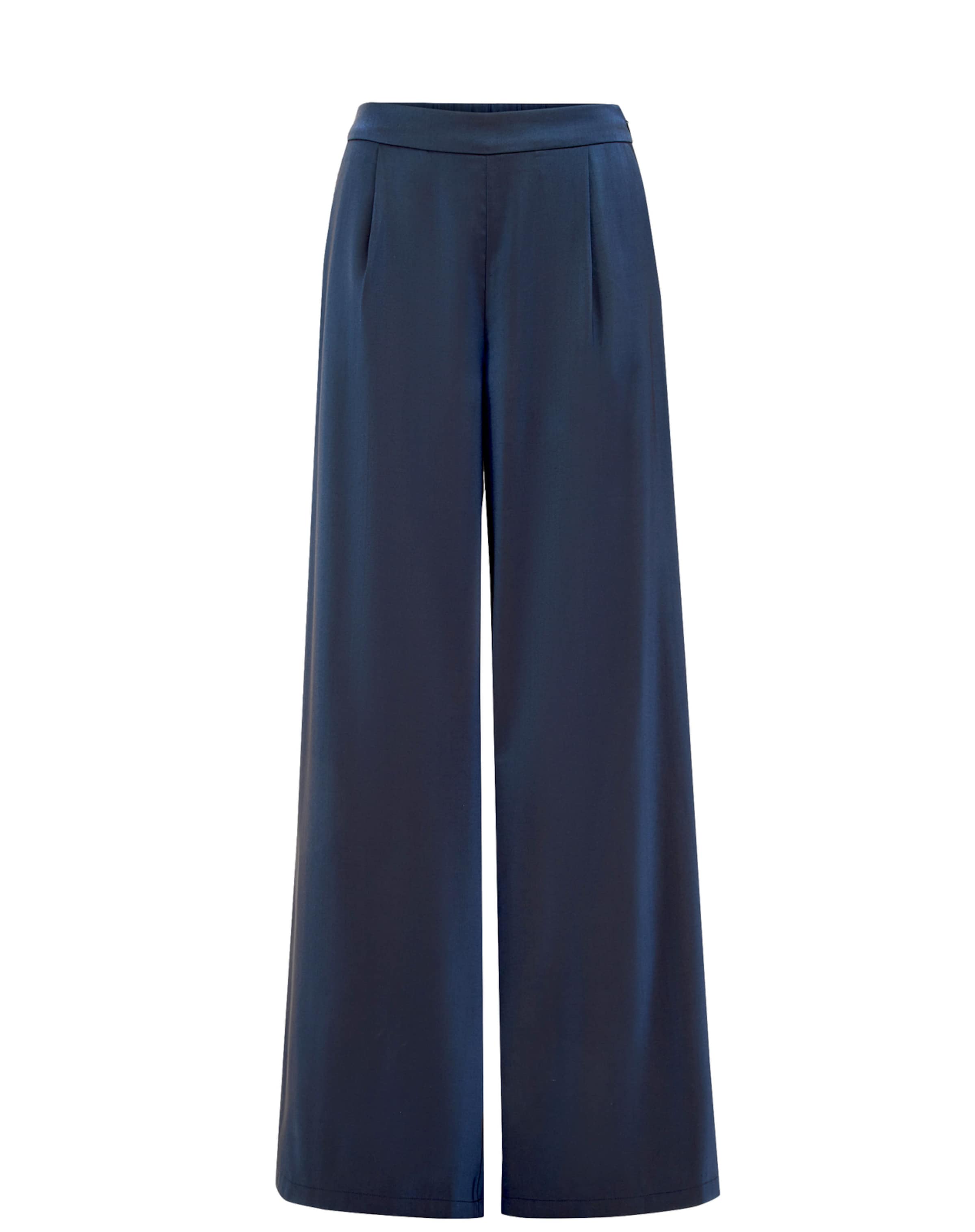 WE Fashion Široký strih Plisované nohavice - Modrá: predná strana